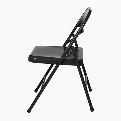 OEF Furnishings OEF900 Series Premium Lightweight All-Steel Folding Chairs (4-Pack, Black)