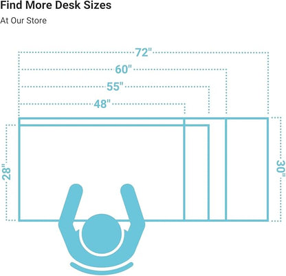 Progressive Desk Stand Up Height Adjustable Electric Standing Desk - 48" x 30" with Dual Motor, 3 Stages Sit Stand Table - Ebony Oak, Gray Frame