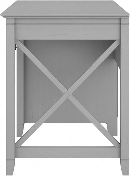 Bush Furniture Key West Computer Desk with Storage Farmhouse PC Table for Home Office in Cape Cod Gray 54W x 24D