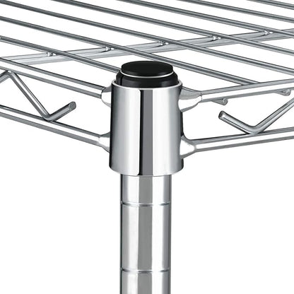 Simple Deluxe Heavy Duty 5-Shelf Storage Shelves, 1750Lb Loading Capacity, 35.43" W x 17.72" D x 70.87" H Adjustable Shelving Unit with Wheels, Chrome