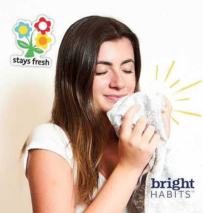 Kitchen Towel and Sponge Set Blue, 6 Piece Super Absorbent Reusable Quick Dry Towels and Washable Sponges Made from Recycled Materials, Durable Eco Friendly Cleaning Set for Kitchen