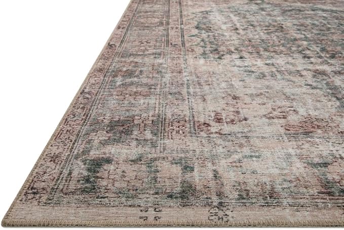 Loloi Amber Lewis Georgie Collection GER-08 Lagoon/Beige 2'-3" x 3'-9", .19" Pile Height, Accent Rug
