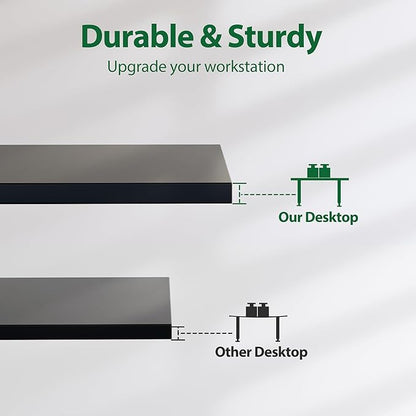 Agilestic Electric Standing Desk, Extra Large 71 x 31.5 Inches Height Adjustable Desk, Sit Stand Up Workstation for Home Office, Ergonomic Rising Gaming Computer Table with Memory Preset, Black