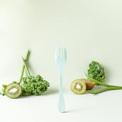Knork Eco Fork Bamboo Plant Based Cutlery Reusable Flatware Set, 12 Piece Knork fork, Mint