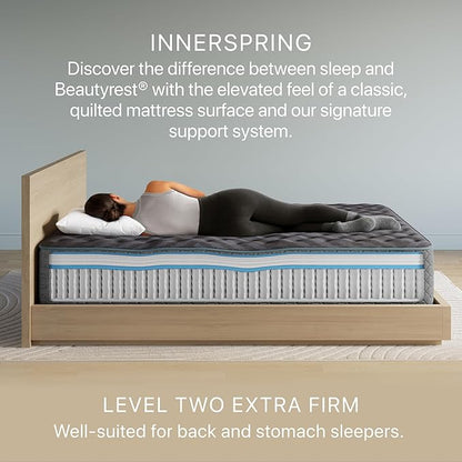 Beautyrest Days End Extra Firm 13.25" Mattress - Twin - Cooling Tech, Supportive Durable Pocketed Coils, Pressure Relief, Motion Separation; 100 Night Sleep Trial and 10 Year Warranty