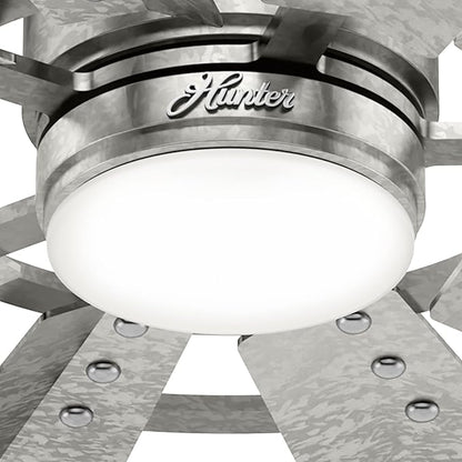 Hunter Crescent Falls Indoor/Outdoor Ceiling Fan with LED Light and Remote Control
