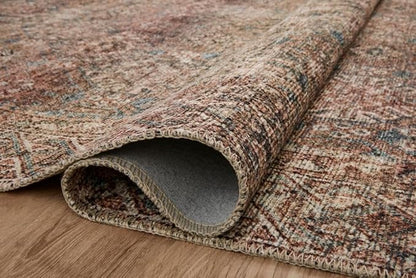 Loloi Amber Lewis Billie Collection BIL-04 Aqua/Rust 5'-0" x 7'-6", 0.19" Thick Area Rug