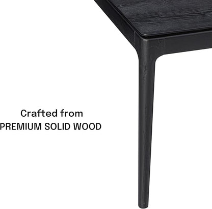 NTC Mingle 71 Inch Modern Design, Rectangular Dinner Table for Dining Room, Living Room Furniture, Effortless Assembly, Burnt Black