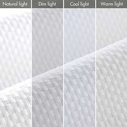 Madison Park Galen Cordless Roman Shade, 29"W x 64"H, Sheen White – Room Darkening, Thermal Insulated, Energy Efficient Window Blind with Subtle Sheen Basketweave Fabric for Privacy