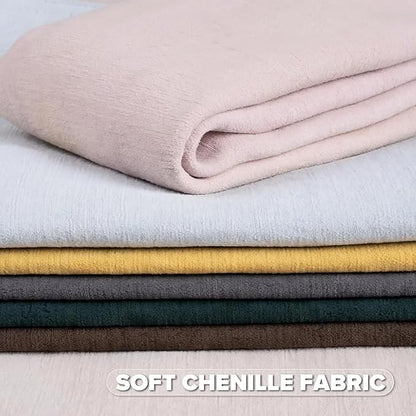 FUTEI Rust Chenille Throw Pillow Covers 22x22 Inch Set of 2,Edges Double-Stitched Cushion Cases,Modern Home Decor for Couch Living Room