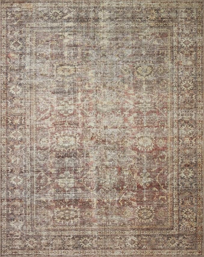Loloi Amber Lewis Georgie Collection GER-06 Bordeaux/Antique 2'-0" x 5'-0", .19" Pile Height, Accent Rug