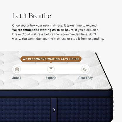 DreamCloud Premier 13" Cal King Mattress - Luxury Gel Memory Foam - 365 Night Trial - Premium Pressure-Relieving Layers - Forever Warranty - CertiPUR-US® Certified