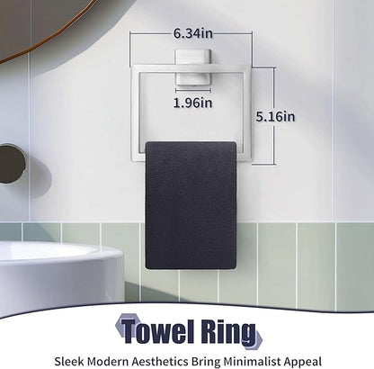 10-Pieces Brushed Nickel Bathroom Accessories Set, Stainless Steel Bathroom Hardware Set, Towel Racks for Bathroom Wall Mounted 24 Inch Bath Towel Bar Set.