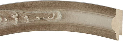 OVALCREST Oval Beveled Wall Mirror for Home Decor - Florence Style - Taupe - 20" x 16"