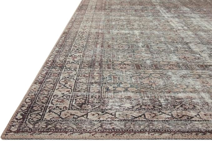Loloi Amber Lewis Georgie Collection GER-10 Moss/Bark 2'-3" x 3'-9", .19" Pile Height, Accent Rug