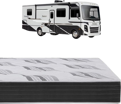 Roam 2.0 RV 12" Hybrid Mattress with Gel Memory Foam, RV Short Queen 60x74 Mattress, Luxury Medium Feel Made in USA