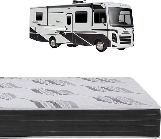 Roam 2.0 RV 12" Hybrid Mattress with Gel Memory Foam, RV King 72x80 Mattress, Luxury Medium Feel Made in USA