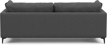 SIMPLIHOME Ava Sofa in 100% Recycled Polyester Tightly Woven Performance Fabric, Pebble Grey, 90-inches Wide, Handcrafted Mid-Century Modern Style Sofa for Living Room or Couch for Family Room