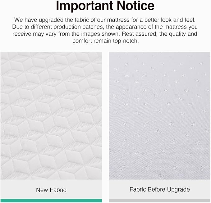 Novilla Queen Mattress, 10 Inch Queen Memory Foam Mattress in a Box, Dual-Layer Design with High-Density Base for Support & Pressure Relief, Natural Fiber Infused for Cool & Refreshing Sleep，Firm