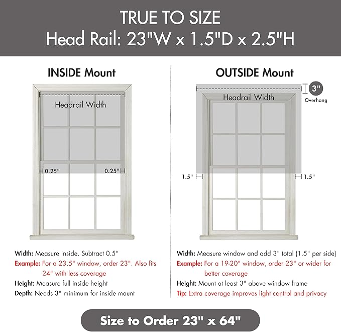 Madison Park Galen Cordless Roman Shade, 23"W x 64"H, Sheen Grey – Room Darkening, Thermal Insulated, Energy Efficient Window Blind with Subtle Sheen Basketweave Fabric for Privacy
