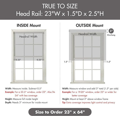 Madison Park Galen Cordless Roman Shade, 23"W x 64"H, Sheen Grey – Room Darkening, Thermal Insulated, Energy Efficient Window Blind with Subtle Sheen Basketweave Fabric for Privacy