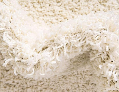 Unique Loom Solid Shag Collection Area Rug (10' x 13' 1" Rectangle, Pure Ivory)
