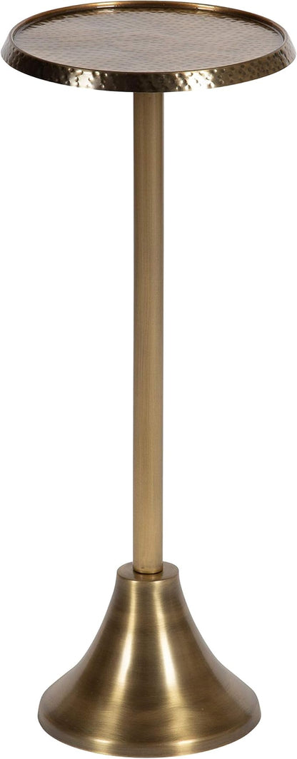 Kate and Laurel Sanzo Bohemian Side Table, 9 x 9 x 23, Gold, Decorative Pedestal End Table for Display and Storage