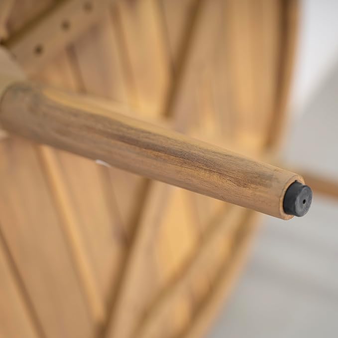 Christopher Knight Home Lalina Outdoor Coffee Table, Acacia Wood Accent Table with Slatted Panel Design, Round Patio Table for Garden Porch Balcony, Low Maintenance Outdoor Furniture, Natural