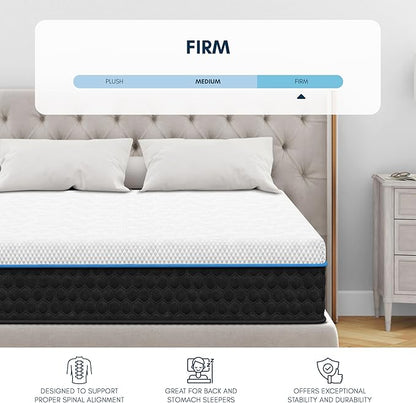 Diamond Mattress EquaLite Copper Cooled Hybrid Mattress, Twin XL Mattress 11-inch Firm, Greenguard Gold, CertiPUR-US Certified, Fiberglass-Free, Made in USA
