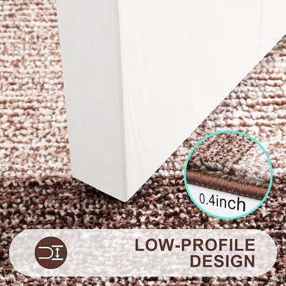Kitinjoy Indoor Outdoor Door Mat, 59x24 Non-Slip Absorbent Dirt Trapper, Low-Profile Washable Inside Entrance Front Floor Mat, Sturdy Soft Entry Doormats for Entryway, Brown