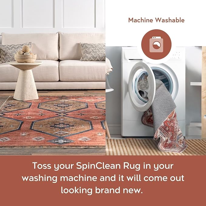 nuLOOM 12' x 15' Machine Washable Stain-Resistant Area Rug Medium Profile for Living Room, Bedroom, and Dining Room, Nikita Beige