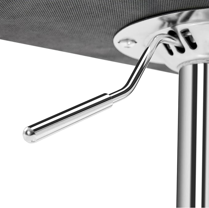 Yaheetech Bar Stools, PU Leather Adjustable Swivel Barstools, Hydraulic Kitchen Counter Height Bar Chairs with Armrest and Back for Bar, Kitchen, Dining Room, White