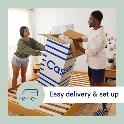 Casper Sleep Original Hybrid Twin XL Mattress – Medium Feel with Zoned Support – Motion Isolation – Breathable, Cooling Memory Foam – 100-Night Trial – CertiPUR-US