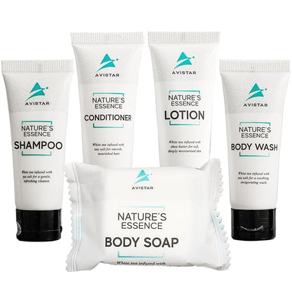 180 Piece Hotel Soap & Bulk Toiletries - Travel Essentials for Hosts & Guests - Hotel Shampoo & Conditioner Supplies for Guests, Hotel Toiletries Bulk Set, Mini Bulk Travel Size Toiletries