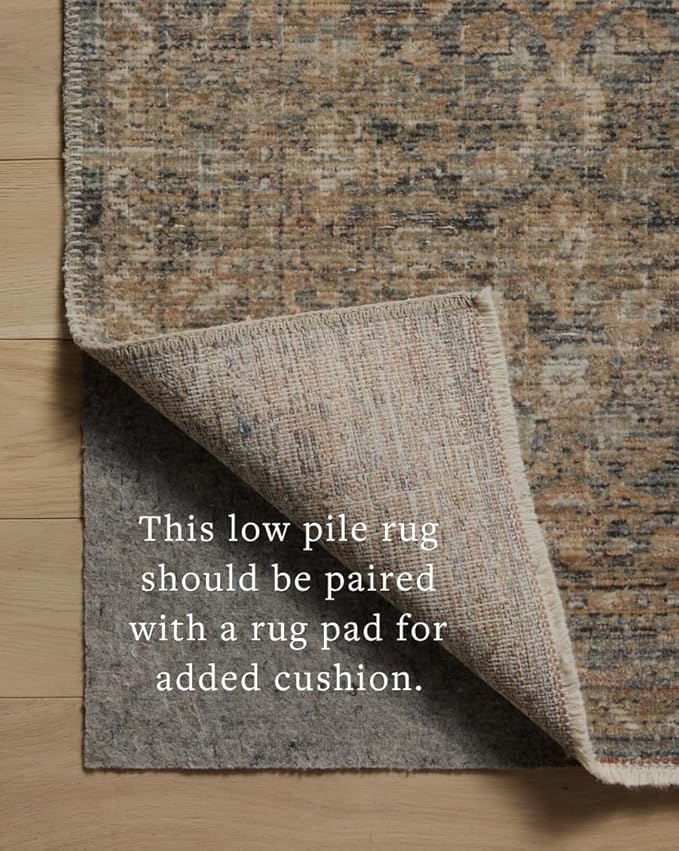 Loloi Amber Lewis Molly Collection MOL-02 Denim/Gold 11'-6" x 15'-6" Low Pile Area Rug