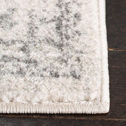 SAFAVIEH Evoke Collection 4' x 6' Ivory/Grey EVK256F Oriental Distressed Non-Shedding Living Room Bedroom Accent Rug