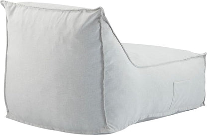 Christopher Knight Home Venny Bean Bag Chair, Fabric Bean Bag Chairs for Adults and Kids, Comfy Reading Chair, Lounge Sofa with Armrest, Indoor/Outdoor Spaces Memory Foam Bean Bag Chair, Light Gray