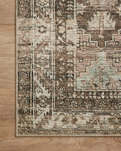 Loloi Amber Lewis Billie Collection, Clay & Sage 7'-6" x 9'-6" Area Rug – Antique & Distressed Accent Rugs for Living Room, Bedroom, Entryway & Hallway, No Shed High Traffic Area Home Decor Rug
