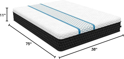 Diamond Mattress EquaLite Copper Cooled Hybrid Mattress, Twin Mattress 11-inch Firm, Greenguard Gold, CertiPUR-US Certified, Fiberglass-Free, Made in USA