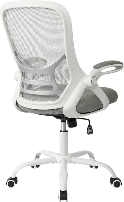 HYLONE Office Chair Ergonomic Desk Chair with Adjustable Armrests, Mesh Executive Chair, Home Office Computer Chairs for Long Hours(Grey)