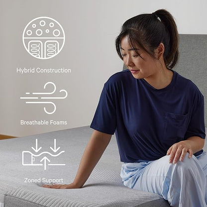 Casper Sleep Original Hybrid Queen Mattress – Medium Feel with Zoned Support – Motion Isolation – Breathable, Cooling Memory Foam – 100-Night Trial – CertiPUR-US