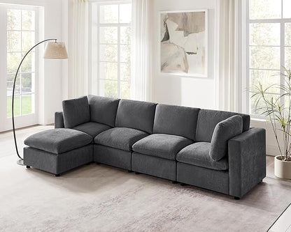 VANOMi Modular Sectional Sofa Convertible Sofa Couch with Ottoman Sectional Sofas for Living Room Small Apartments Gary