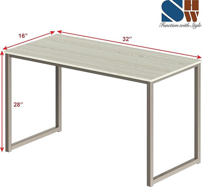 SHW Mission 32-Inch Home Office Computer Desk, Maple