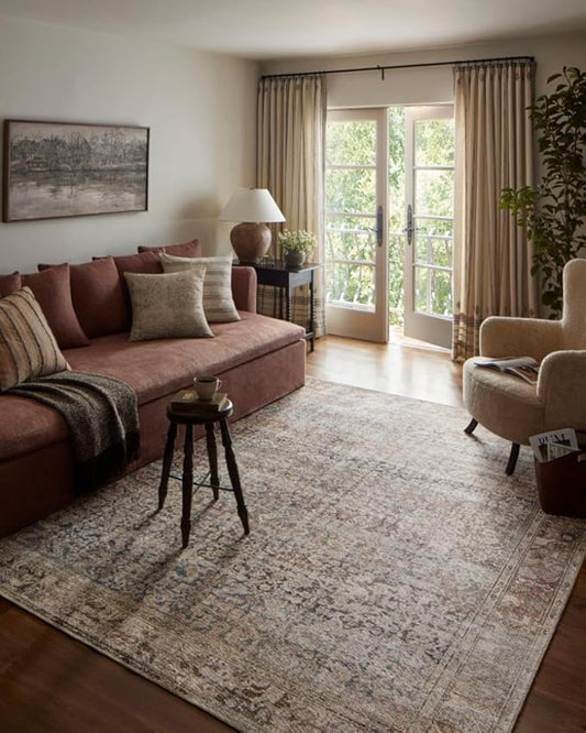 Loloi Amber Lewis Georgie Collection GER-09 Multi/Spice 5'-0" x 7'-6", .19" Pile Height, Area Rug