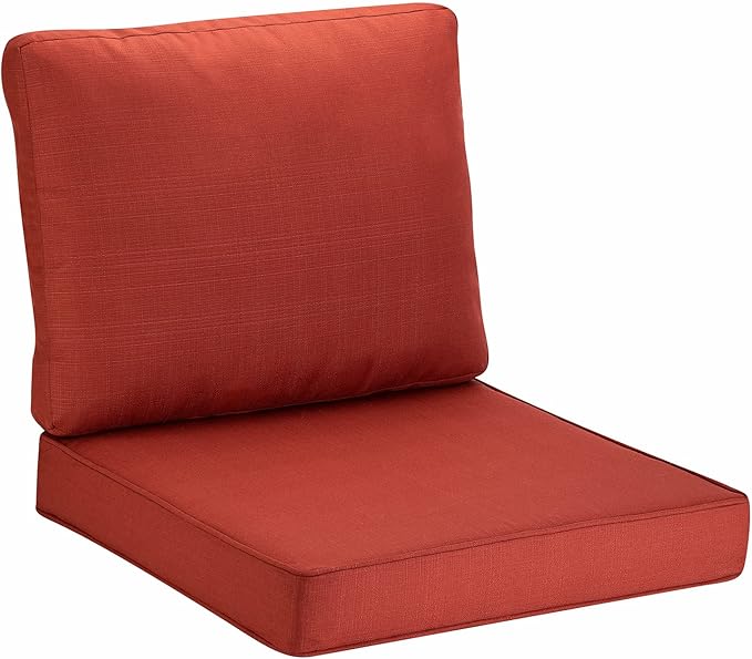JMGBird Outdoor Chair Cushion Tufted Pillow, Deep Seat Chair Cushion Set 22"x22" Outdoor Cushions for Patio Furniture