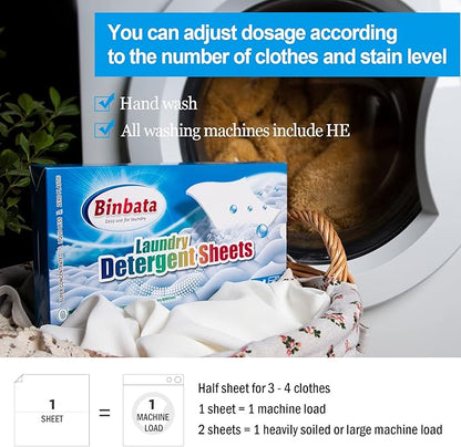 Laundry Detergent Sheets, 200 Count, Fragrance Free, Unscented, Eco-Friendly, Hypoallergenic, Biodegradable, Plastic Free, Liquidless, Suitable for Sensitive Skin
