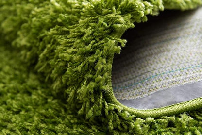 Unique Loom Solid Shag Collection Area Rug (6' 1" x 9' Rectangle, Grass Green)
