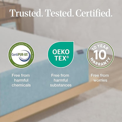 LIFEMENT Basic Full Cooling Gel Infused Memory Foam Mattress in a Box | Medium Firm Bed, Fiberglass Free, Certified Pressure Relief Foam, Cooling Comfort Sleep, 10 Inch