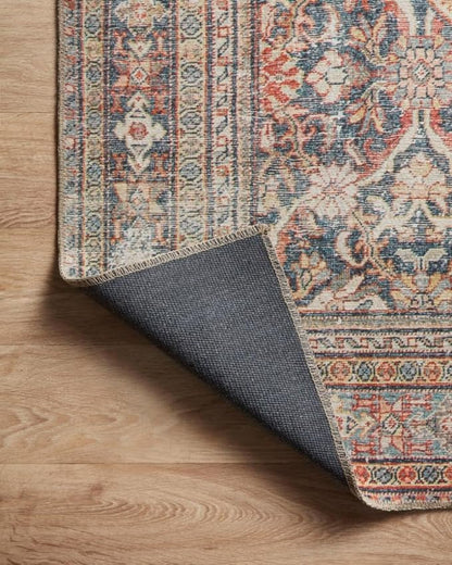 Loloi Amber Lewis Georgie Collection GER-01 Red/Navy 2'-6" x 12'-0", .19" Pile Height, Runner Rug
