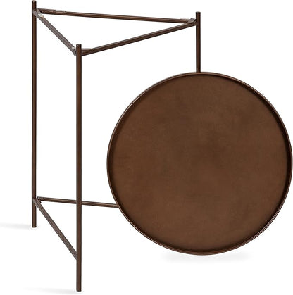 Kate and Laurel Ulani Modern Nesting Side Table; Set of 2; Bronze; Sophisticated Glam End Tables for Storage and Display